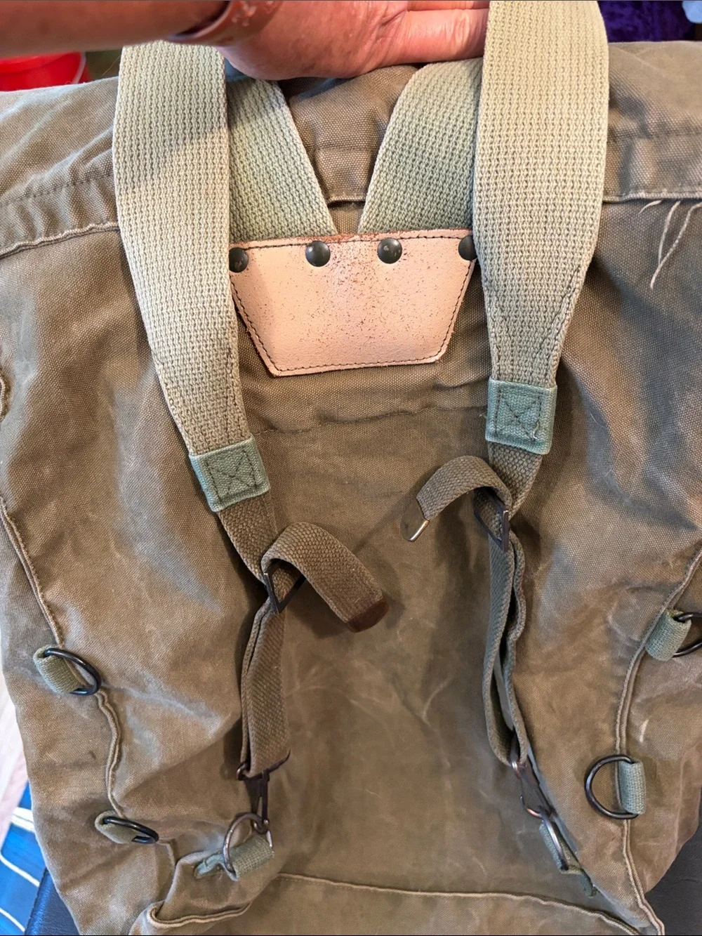 Kumfort Katahdin Pack Military Green Vintage Canvas Rucksack